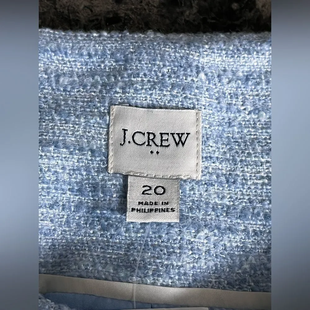 J Crew Women's Tweed Blazer Size18 Classic Elegant Short Coat Office Business